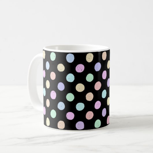 Multicolor Spots auf der Black Coffee Tasse (Vorderseite Links)