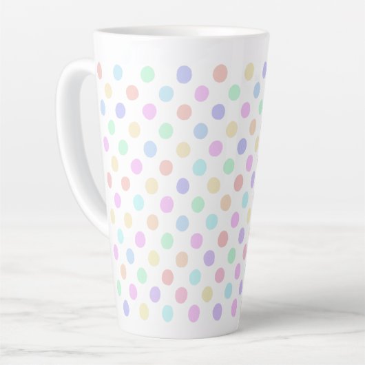 Multicolor Spots auf Weiß Milchtasse (Linke Ecke)