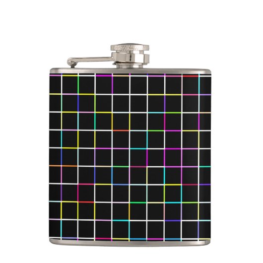 Multicolor Square Linde Muster Flachmann (Vorderseite)