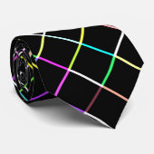 Multicolor Square Linde Muster Krawatte (Gerollt)