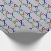 Multicolor Star von David Holiday Wrapping Paper Geschenkpapier (Ecke)
