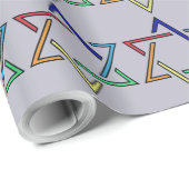 Multicolor Star von David Holiday Wrapping Paper Geschenkpapier (Rolleneckpunkt)