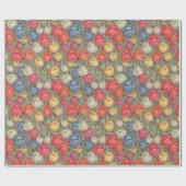 Multicolor Stift gezeichnet Tulips Geschenkpapier (Flach)
