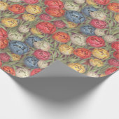 Multicolor Stift gezeichnet Tulips Geschenkpapier (Ecke)