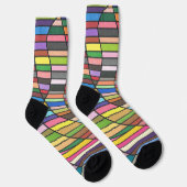 Multicolor-Streifen Abstrakt mit den folgenden Kur Socken (Rechts)