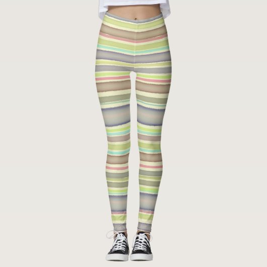 Multicolor-Streifen Leggings (Vorderseite)