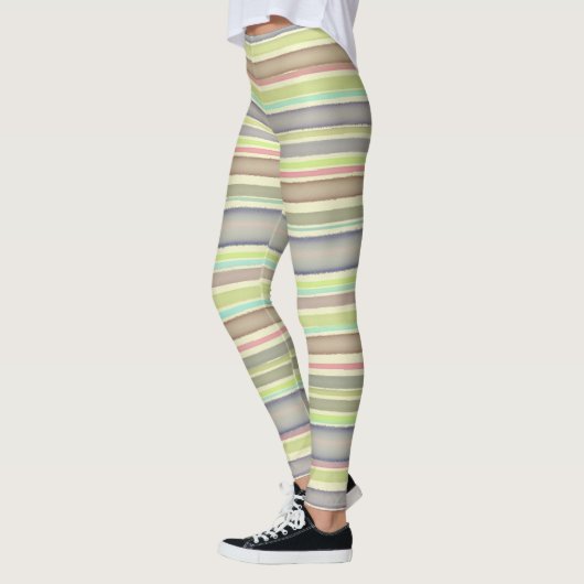 Multicolor-Streifen Leggings (Links)