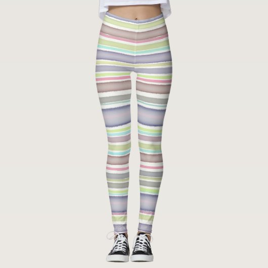 Multicolor-Streifen Leggings (Vorderseite)