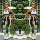 Multicolor Streifen Leggings