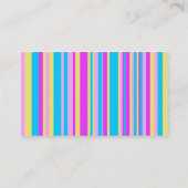 Multicolor Streifen - Magenta Visitenkarte (Rückseite)