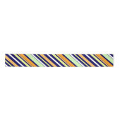 Multicolor-Streifen Muster Springtime Orange Green Satinband (Vorderseite)