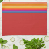 Multicolor-Streifen/rotes Muster Handtuch (Gefaltet)
