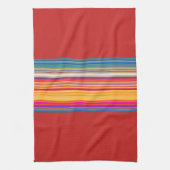 Multicolor-Streifen/rotes Muster Handtuch (Vertikal)