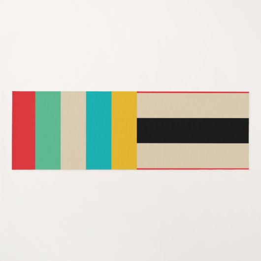 Multicolor Streifen Yogamatte (Vorderseite (Horizontal))