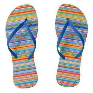 Multicolor-Streifenmuster Badesandalen
