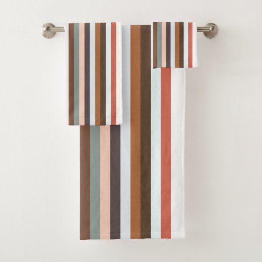 Multicolor-Streifenmuster  Badhandtuch Set (Insitu)
