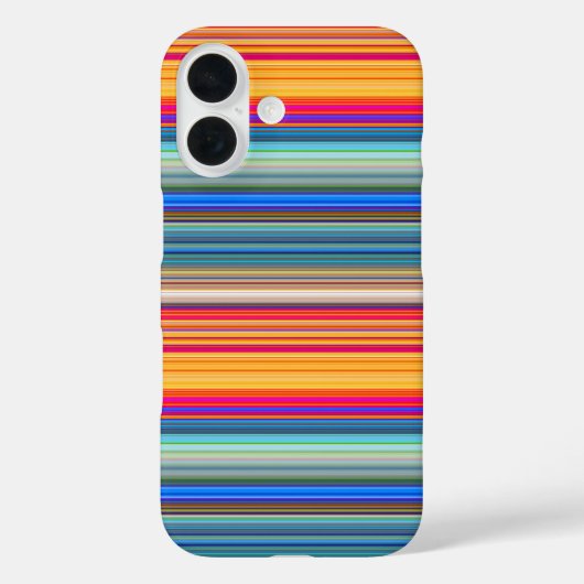 Multicolor-Streifenmuster Case-Mate iPhone Hülle (Rückseite)