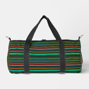 Multicolor-Streifenmuster Duffle Bag