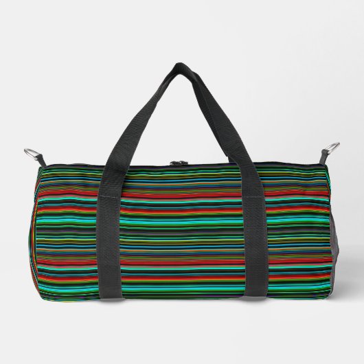 Multicolor-Streifenmuster Duffle Bag (Vorderseite)