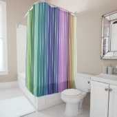 Multicolor-Streifenmuster Duschvorhang (Beispiel)