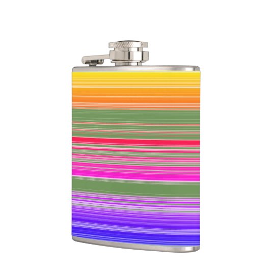 Multicolor-Streifenmuster Flachmann (Links)