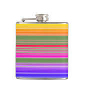 Multicolor-Streifenmuster Flachmann (Vorderseite)