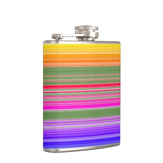 Multicolor-Streifenmuster Flachmann (Rechts)