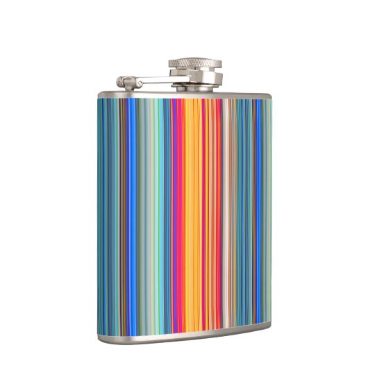 Multicolor-Streifenmuster Flachmann (Rechts)