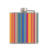Multicolor-Streifenmuster Flachmann (Rückseite)