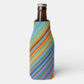 Multicolor-Streifenmuster Flaschenkühler (Flaschenvorderseite)