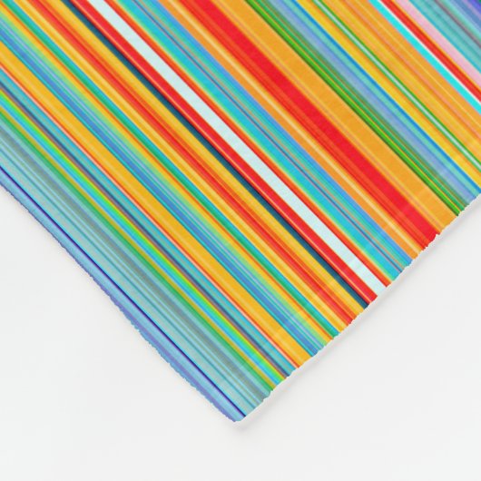 Multicolor-Streifenmuster Fleecedecke (Ecke)