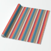 Multicolor-Streifenmuster Geschenkpapier (Ungerollt)