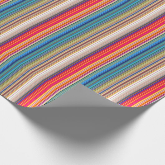 Multicolor-Streifenmuster Geschenkpapier (Ecke)