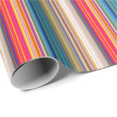 Multicolor-Streifenmuster Geschenkpapier (Rolleneckpunkt)