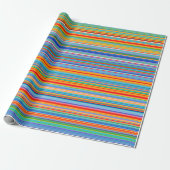 Multicolor-Streifenmuster Geschenkpapier (Ungerollt)