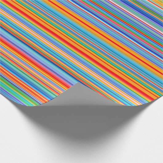 Multicolor-Streifenmuster Geschenkpapier (Ecke)