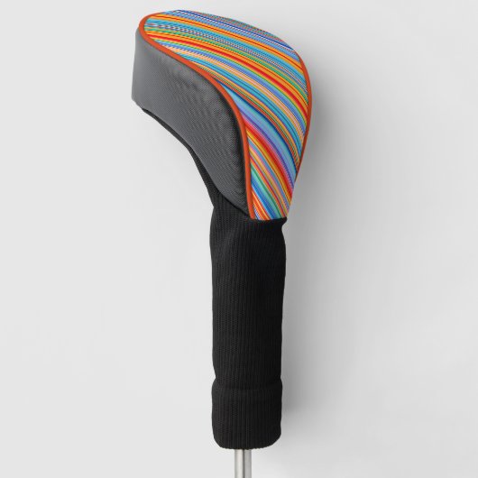 Multicolor-Streifenmuster Golf Headcover (angewinkelt)