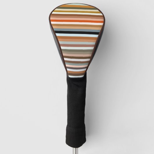 Multicolor-Streifenmuster Golf Headcover (Vorderseite)