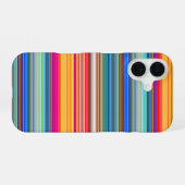 Multicolor-Streifenmuster iPhone 16 Hülle (Rückseite (Horizontal))