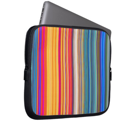 Multicolor-Streifenmuster Laptopschutzhülle (Vorne Rechts)