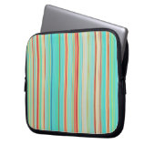 Multicolor-Streifenmuster Laptopschutzhülle (Vorderseite Links)