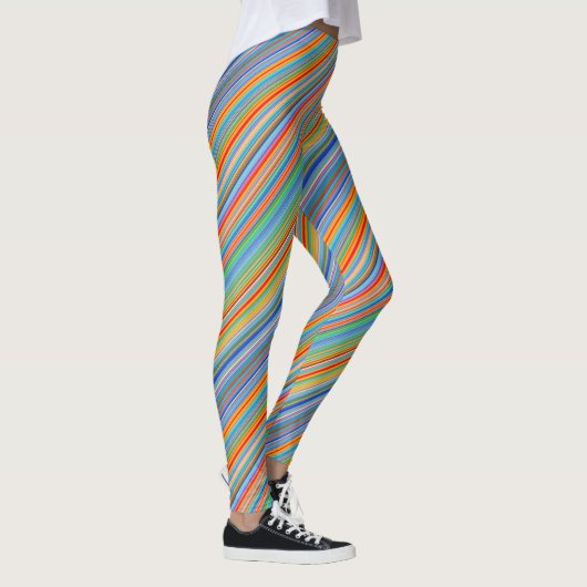 Multicolor-Streifenmuster Leggings (Rechts)