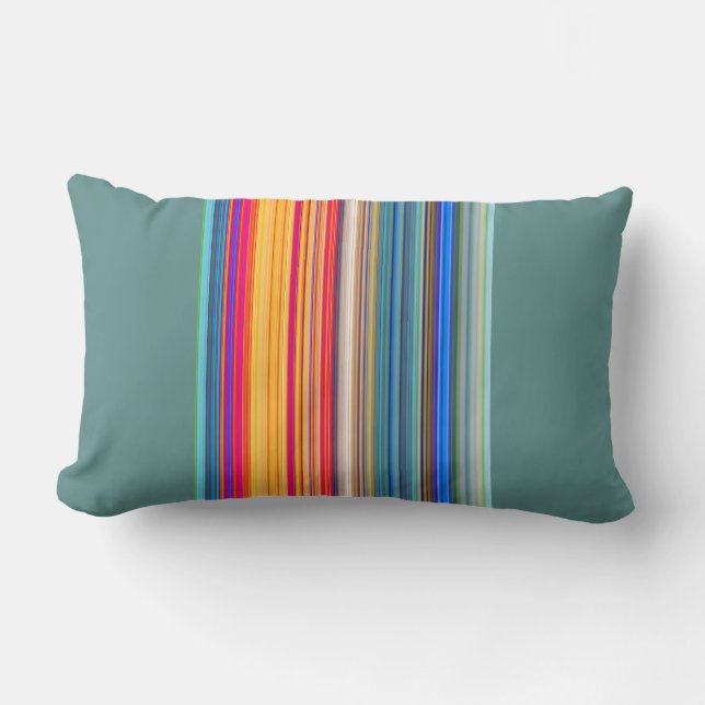 Multicolor-Streifenmuster Lendenkissen (Vorderseite)
