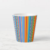 Multicolor-Streifenmuster Milchtasse (Vorderseite)
