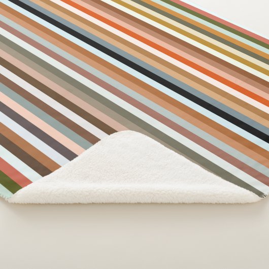 Multicolor-Streifenmuster Sherpadecke (3/4)