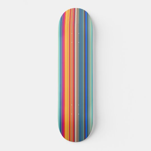 Multicolor-Streifenmuster Skateboard (Vorderseite)