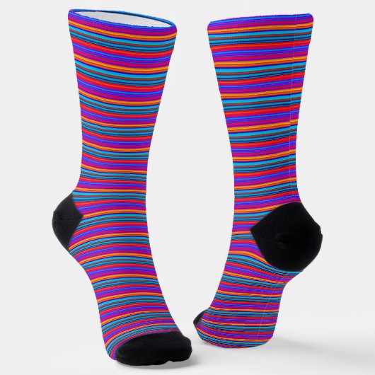 Multicolor-Streifenmuster Socken (Gewinkelt)