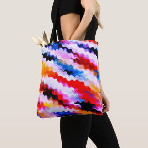 Multicolor-Streifenmuster Tasche