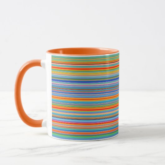 Multicolor-Streifenmuster Tasse (Links)