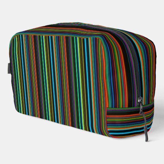 Multicolor-Streifenmuster Waschbeutel (Rechte Ecke)